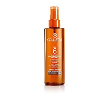 Collistar Olio Secco Superabbronzante Idratante SPF 6, Olio Spray per Viso, Corpo e Capelli, Resistente all' Acqua, Prolunga l' Abbronzantura e Protegge da Salsedine e Sole, non Unge, 200 ml