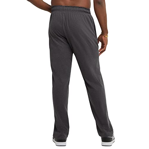 Champion Mens Everyday Cotton Open Bottom Pants, Granite Heather, 3X-Large Us #TOP1