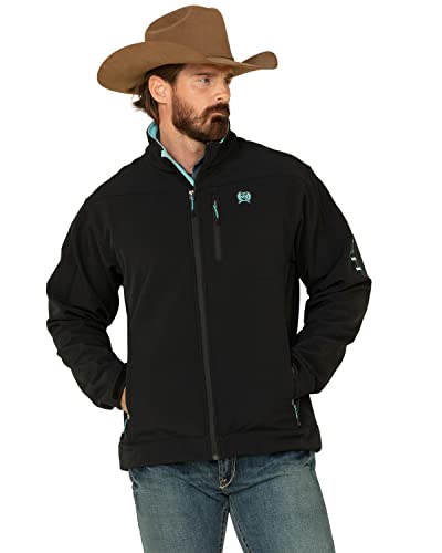 Image of Cinch Men's Logo Solid Softshell Bonded Jacket