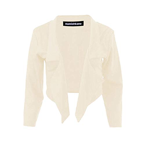 Blazer court femme veste ouverte manches 3/4 anti-froissement confortable