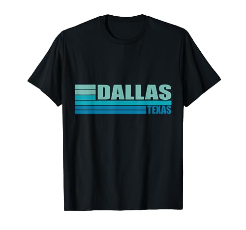 Bleu Rétro Vintage Dallas Texas TX T-Shirt