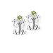 Produktbild Drachenfels kleine Frosch Ohrstecker mit Peridot in Echtsilber | Kollektion Froschkönig | Mittlere Frosch-Ohrringe aus 925 Sterlingsilber für Damen