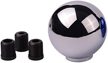 AZQKJ Alloy Aluminum Gear Stick Shift Shifter Knob Lever Cover Universal Fit for Most Cars Without Lock Button(Silvery)
