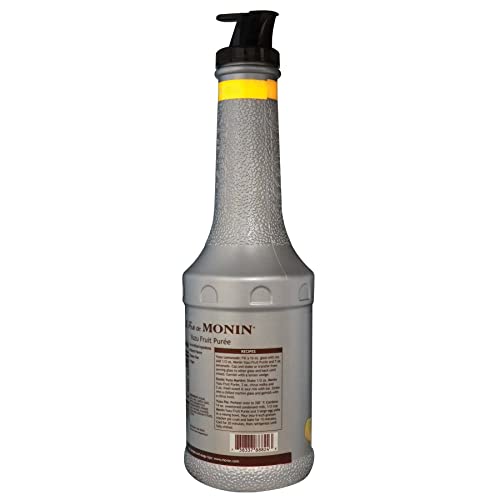 Monin - Yuzu Purée, Sweet & Tangy Citrus Flavor, Great For Teas, Sodas, Cocktails, & More, Natural Flavors, No Artificial Sweeteners Or Ingredients, Gluten-Free, Vegan, Non-Gmo, Clean Label (1 Liter) #TOP2