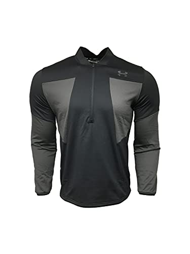 Under Armor Men's 1/2 Zip Jacket Polyester/Elastane Blend Loose 1359146 Black (Medium)
