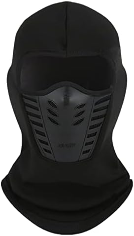 Black Balaclava Face Mask, Winter Fleece Cold Weather Windproof Ski Mask, Ninja Mask for Men and Women