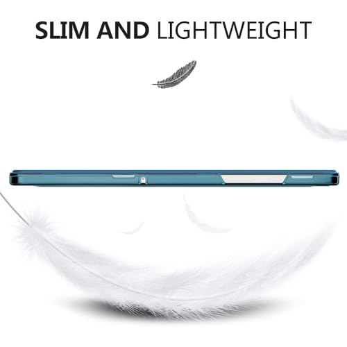 Image of MoKo Case for Galaxy Tab A9+ /A9 Plus 11 inch 2023, Slim Stand Protective Smart Cover with Hard PC Translucent Back Shell for Tab A9 Plus Tablet (SM-X210 /X216 /X218), Auto Wake /Sleep, Peacock Blue