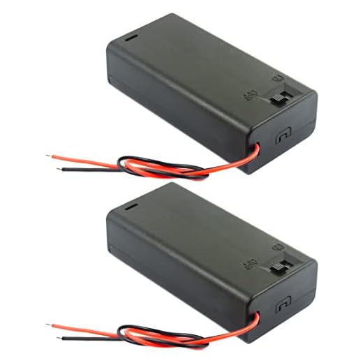 jujinglobal 2pcs 2 x AA 1.5V (Total: 3V) Battery Holder Box Case with On/Off Switch Plastic ABS Storage for Electronic DIY Leads 2X Slots and Wires
