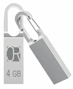 CROSS 2.0 USB Pen Drive with Metal Body - Silver | External Storage Device | Compatible with Laptop, Desktop, Projector, Car, Audio (4 GB, 2.0 USB PENDRIVE)