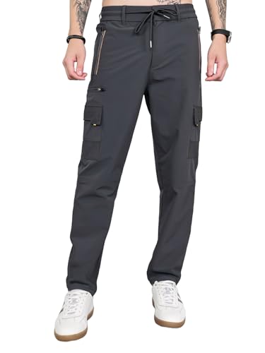 Image of Monte Carlo Mens Regular Fit Solid Cargo Lower|Solid Pattern Casual Trousers | Stylish & Comfortable Everyday Wear Utility Pants for Men's (Pack of 1)