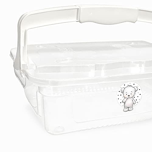 Adoleta Bebê, Organizador Infantil com Alça 5,6 Litros Fofura Transparente