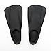 CHICTRY Silicone Full Foot Swim Flippers Swim Fins for Pool Party Snorkeling Swim Training Diving Black 36-37