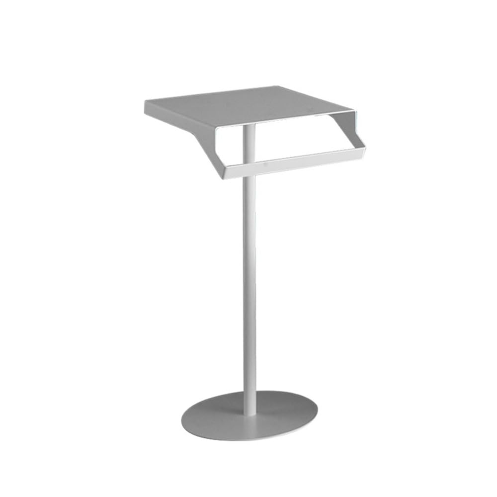 towel rail Bathroom Vertical Towel Rack Stainless Steel Punch-free Floor-standing Storage Bathtub Side(White)