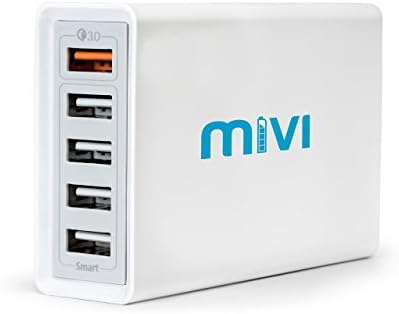 Mivi DC58QC3 8A Desktop USB Turbo Charger Hub - (White)