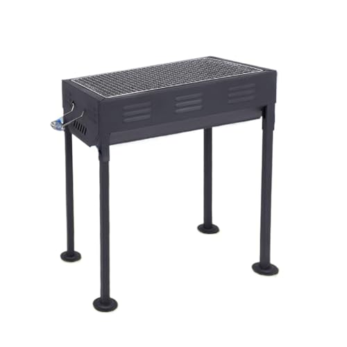 Poêle à barbecue extérieur pliable avec support et gril pour cuisson au charbon