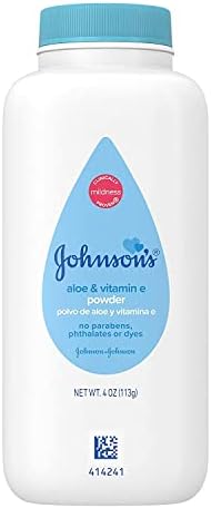 Johnson's Baby Aloe & Vitamin E Baby Powder, 4 oz (Pack of 12)