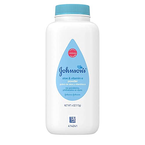 Image of JOHNSON'S Baby Powder, Soothing Aloe & Vitamin E 4 oz (Pack of 2)