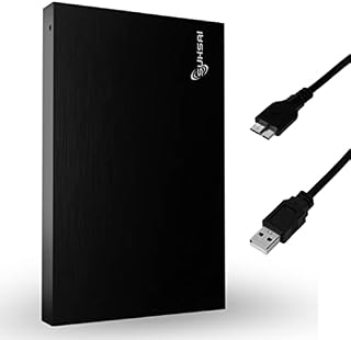 SUHSAI 500GB External Portable Hard drive 2.5 Inch Pocket Size Hard drive with USB 3.0 HDD Backup Storage Harddrive Compact Hard Disk Compatible with MAC, PC, Laptop, PS4, PS5 (Black)