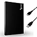 SUHSAI Externe Festplatte 500 GB, USB 3.0 Tragbare HDD 2,5 Zoll, 5 Gbit/s Datenspeicher mit LED-Anzeige für Gaming-PC, Mac, Laptop, PS4, PS5, Tablet, Schwarz