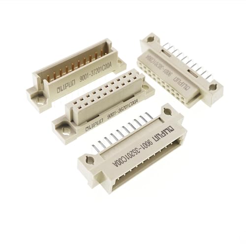 Wiring Connecting Terminals - 5Pcs DIN 41612 Connector 2 Rows 20 Pin Din Plug Header Male Pins Right Angle Through Hole 2x10 20Pin Pitch 2.54mm DIP