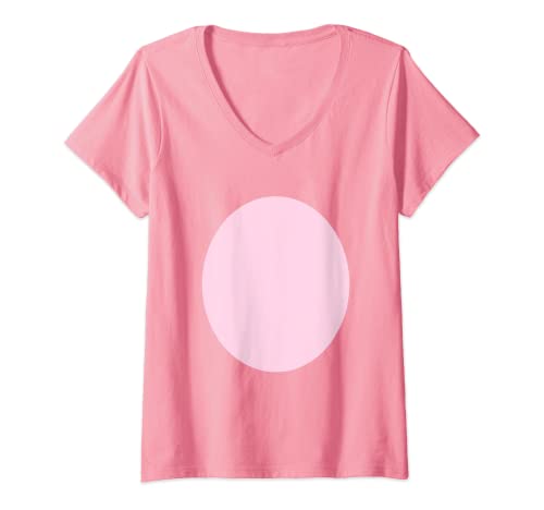 Womens pig costume shirt Pig Belly Pink Fur Barnyard Animal V-Neck T-Shirt