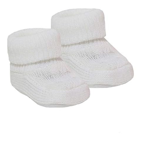 Angel Kid Baby Boys Girls Bootees 1 Pair Knitted Plain Booties NB-3 Months Approx S403 Cover
