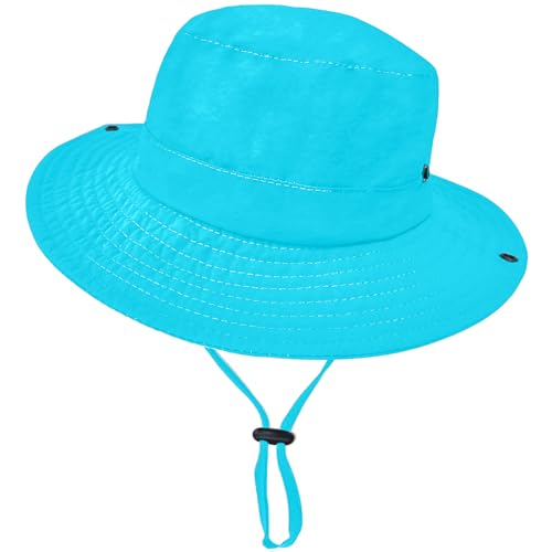 Image of Outdoor Kids Sun Hat UPF 50+ Quick Dry Foldable Bucket Hat Lightweight Adjustable Fishing Safari Hat for Girls and Boys