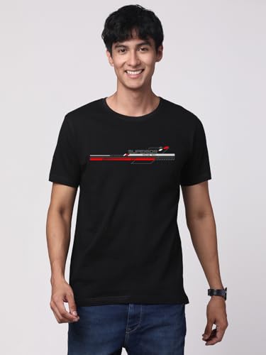 Image of ADRO 100% Cotton Lycra Tshirts for Men Combo Pack of 3 | Regular Fit | Printed T Shirt | Round Neck Half Sleeve| Mens Tshirts