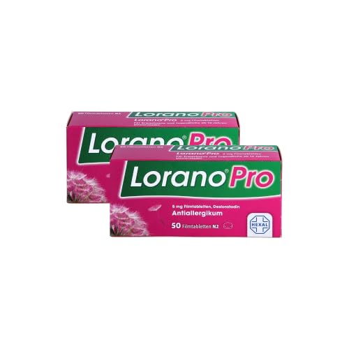 LoranoPro 5 mg bei Allergie Keine Allergietablette ist stärker* | 2x50 St | Die Allergietabletten für alle Heuschnupfen-Symptome | Macht nicht schläfrig***