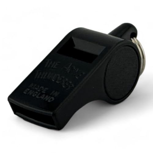 ACME Thunderer Trillerpfeife No. 560 mit Pfeifenband - Schiedsrichterpfeife: Klarer und Durchdringender Ton, Schwarz