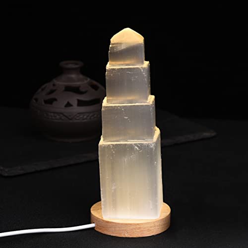 JIC Gem USB Selenite Tower Lamp