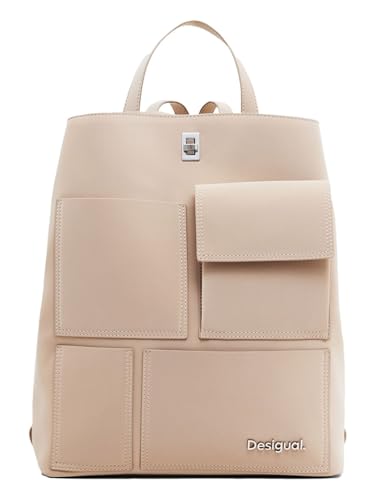 Sac à dos blanc femme Desigual en polyuréthane petit format mode tendance