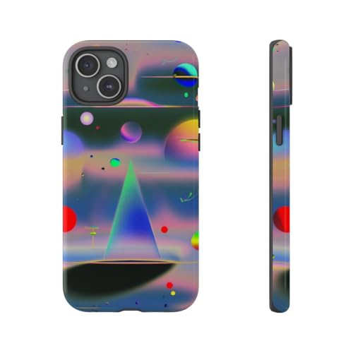 Coque rigide iPhone 15 Plus design abstrait brillant haut de gamme