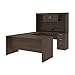 Bestar Logan U or L-Shaped Executive Office Desk with Pedestal and Hutch in Antigua, 66W