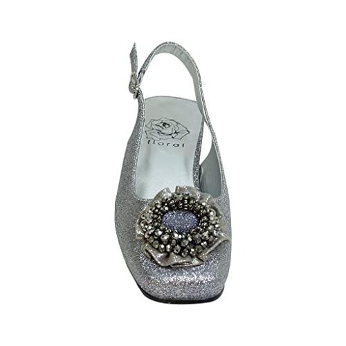 Floral Dara Women Wide Width Dress Slingback Shoes2