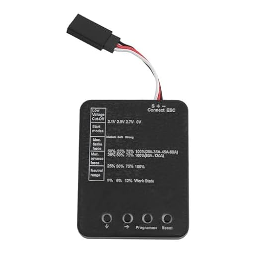 NINMORTH Tarjeta de programación LED ESC, controladores de velocidad electrónicos sin escobillas, detección de bajo voltaje, frenado y marcha atrás ajustables, 61 x 48 x 6 mm | Ya disponible en tu tienda friki favorita! En mundofriki.es!