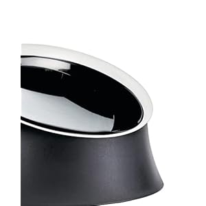 Alessi BM13/28 B Wowl Dog Bowl in thermoplastic Resin and 18/10 Stainless Steel, One Size, Black