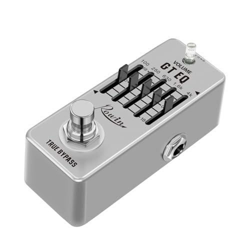 SILVER BULLET mk2 Now on Pre-Order 12 World's Smallest 5-Band Graphic EQ Guitar Pedal - Rowin LEF-317A with ±18dB Boost/Cut, Master Level Control, True Bypass, Metal Shell - Compact Tone Shaper for Live & Studio