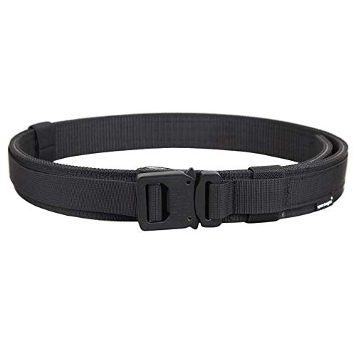 EMERSONGEAR Mens Tactical Heavy Duty Quick Release EDC Belt,Utility 1.5 Inch Nylon Tactical Webbing Belt Black
