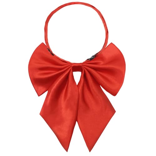 Pre-tied Bow Tie for Women, Floppy Womens Bowtie Female Adjustable Ladies Bowties for Graduation Dress School Uniform