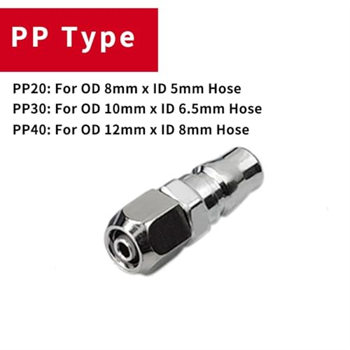 Conector neumático tipo C PP20 acoplamiento rápido manguera aire 2
