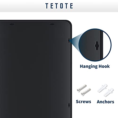 Tetote 40X30 Inch Black Frame Mirror, Bathroom Vanity Mirror For Wall, Modern Rectangle Round Corner Matte Framed Mirror (Horizontal/Vertical) #TOP3