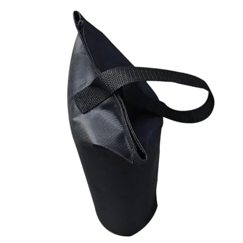 TOYANDONA Bolsa Contrapeso Plegable para Carpa y Resistente para Fijar Toldos y Gazebos al Aire Saco de Peso Negro de Oxford para Uso Camping y Jardín