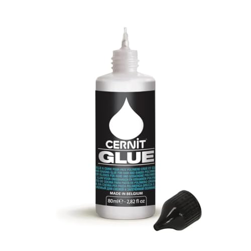 CERNIT CE3070080000C - Flasche Klebstoff GLUE 80ml, f&uuml;r Modelliermasse (Polymer) geeignet, mit Pr&auml;zisionsspitze um kleine Details sauber aufzukleben, Transparent , 1 St&uuml;ck