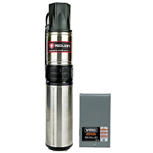 Red Lion RL12G05-3W2V 4-inch Submersible Deep Well Pump with Control Box 1/2 HP, 12 GPM, 3-Wire, 230 Volt, Steel, 14942405