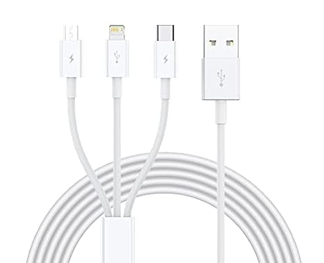 See full amazon price history chart for NIXST Original Unbreakable 3 in 1 Charging Cable with 3A Speed, Fast Charging Multi Purpose Cable 1.25 Mtr Long, Type C cable, Micro Usb Cable and Cable for iPhone, (White Colour) NIXST Original Unbreakable 3 in 1 Charging Cable with 3A Speed, Fast Charging Multi Purpose Cable 1.25 Mtr Long, Type C cable, Micro Usb Cable and Cable for iPhone, (White Colour) (B0CDD3K6QX) Amazon Price History, Amazon Price Tracker