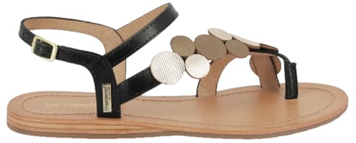 LOS TROPEZIANOS por Sr. Belarbi Mujer Holly Zapatos Ciudad Entre-Doigt, Negro y Dorado, 39 EU