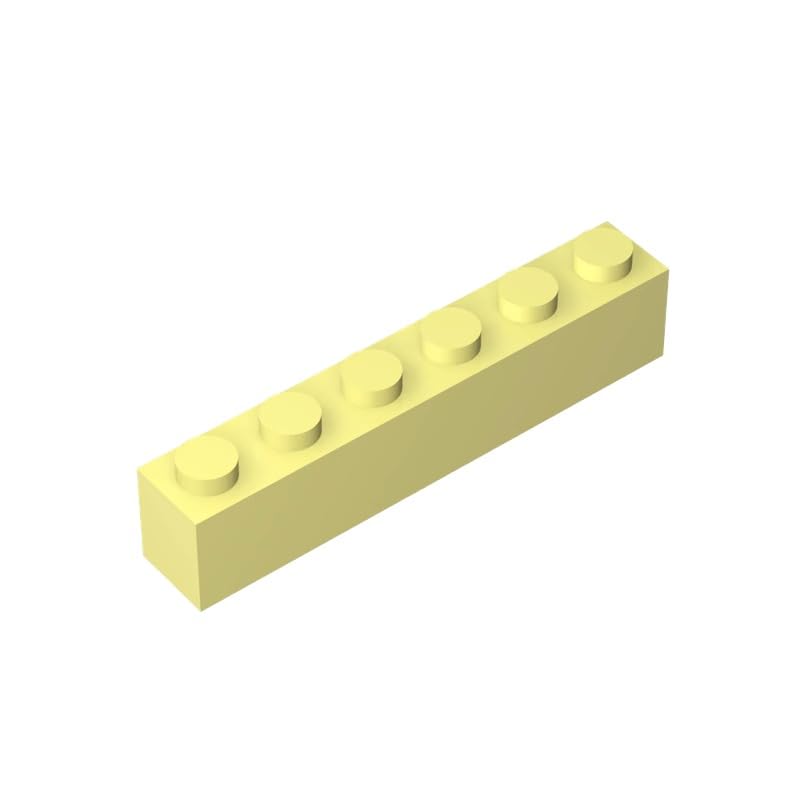 3009 Basic Bricks Brick 1x6 50 Pieces GDS-535 Compatible with Lego Building Blocks Color:Bright Light Yellow โ image 1