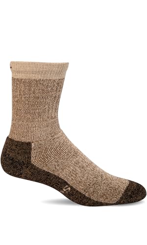 Sockwell Men's Trail Blazer Moderate Compression Sock, Khaki - M/L