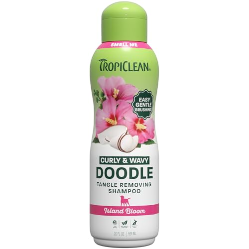 TropiClean Island Bloom Curly Wavy, Tangle Removing Dog Shampoo, 20 oz